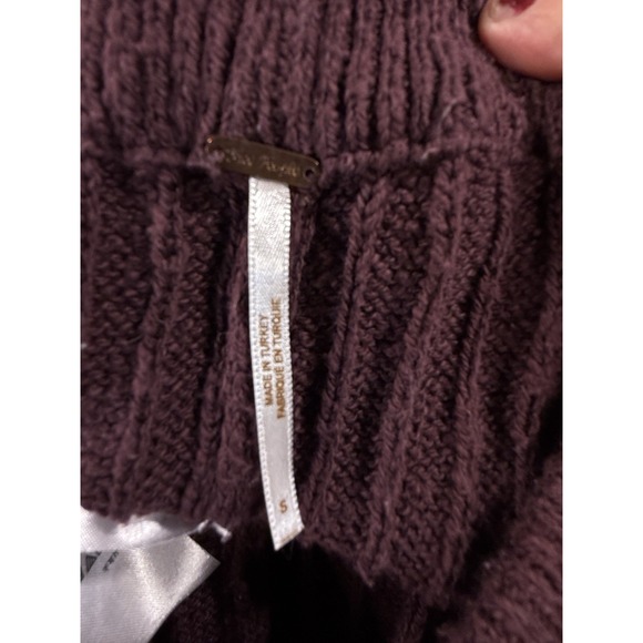 Free People Beach Ocean Drive Sweater Set Combo Plum Purple Maroon Women Small - Picture 9 of 12